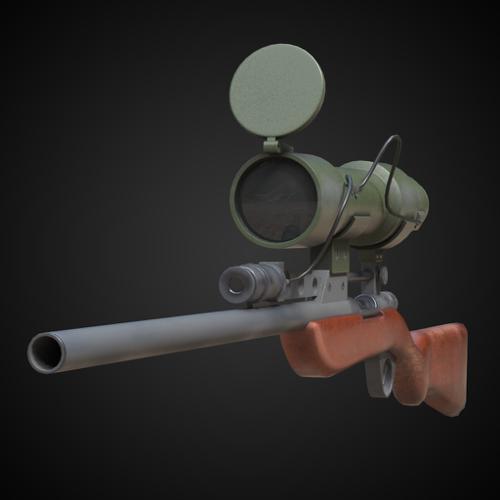 Low poly TF2 Sniper's Rifle preview image
